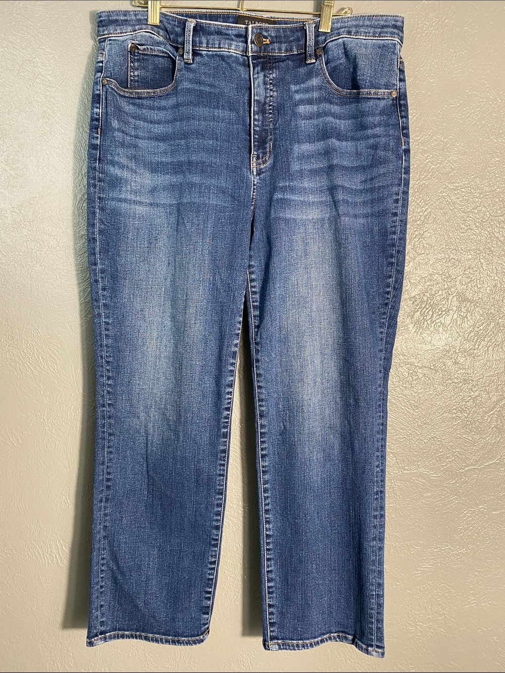 Talbots Flawless Five Pocket Slim Straight Jeans Size 12 High Rise Medium Wash